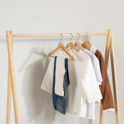 South Shore Clothes Rack with Storage Shelves - Sweedi Natural