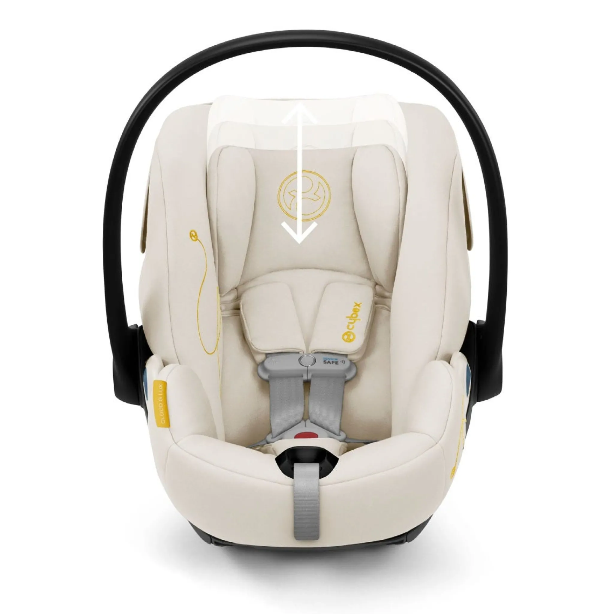 Kids Cybex Cloud G Lux Comfort Extend Infant Car Seat 4-35lb - Seashell Beige