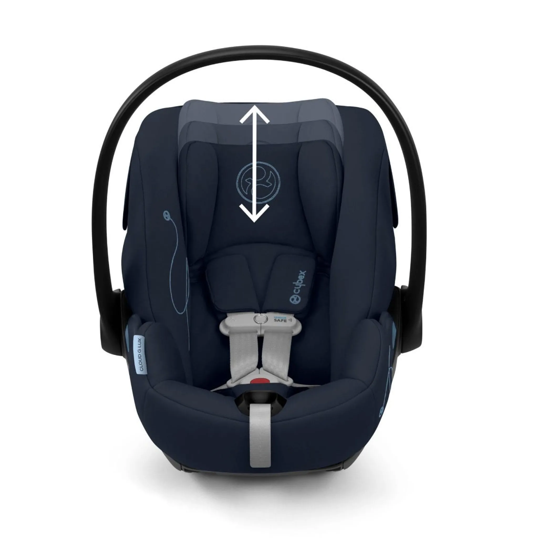 Kids Cybex Cloud G Lux Comfort Extend Infant Car Seat 4-35lb - Ocean Blue