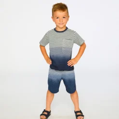Kids/BOY Deux par Deux Coastal Stripes T-shirt 3-6