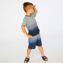 Kids/BOY Deux par Deux Coastal Stripes T-shirt 3-6