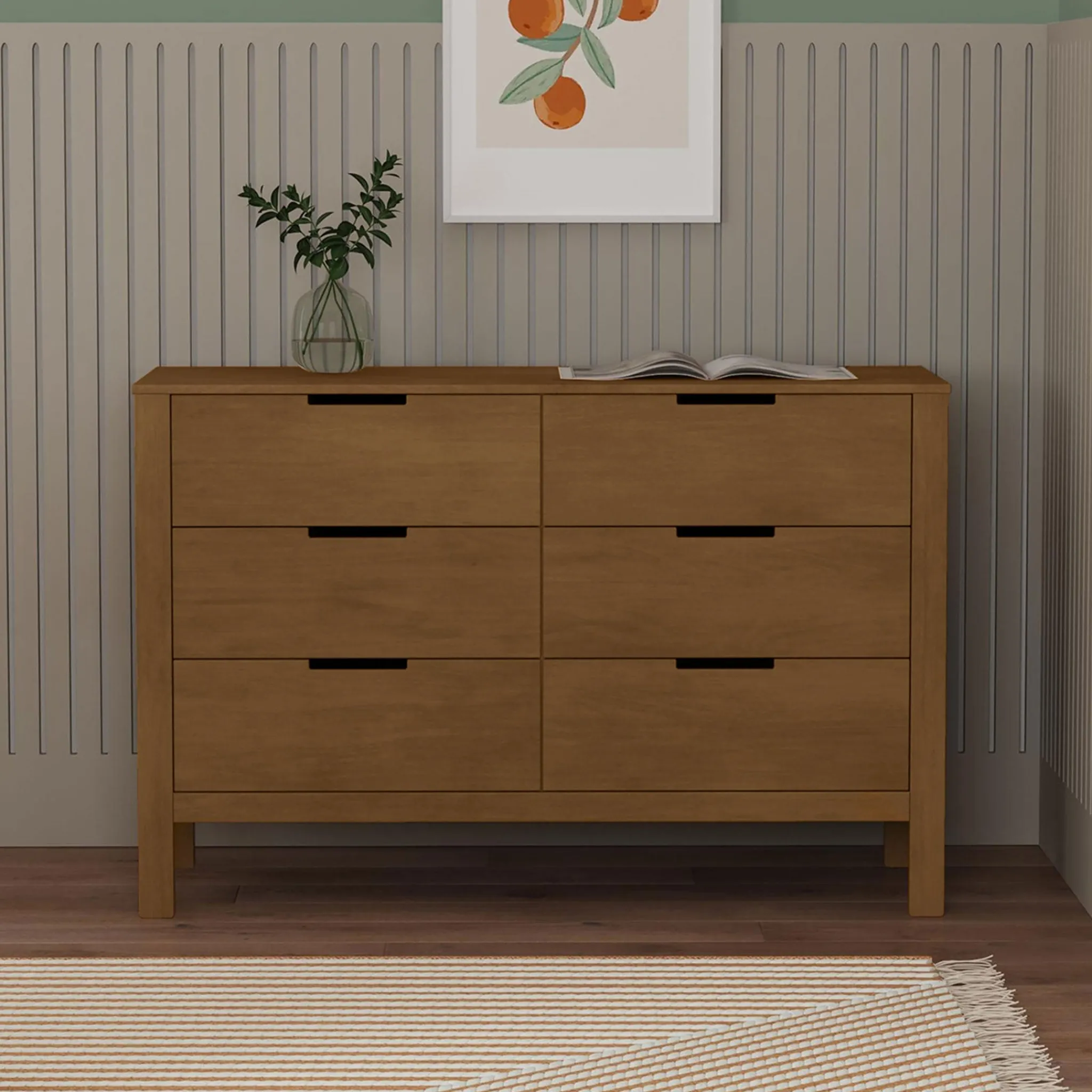 DaVinci Storage Furniture>Colby 6-Drawer Double Dresser - Walnut