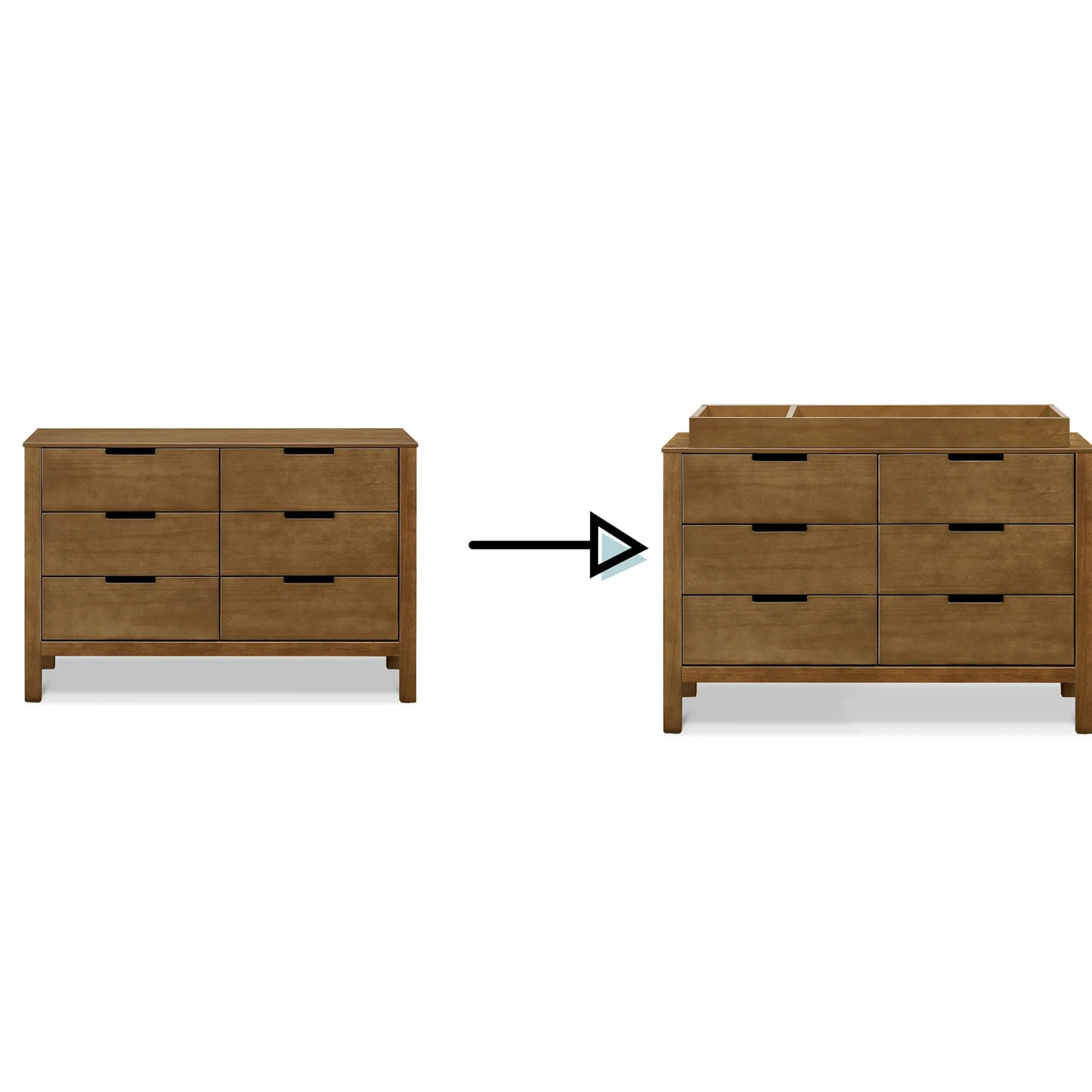 DaVinci Storage Furniture>Colby 6-Drawer Double Dresser - Walnut