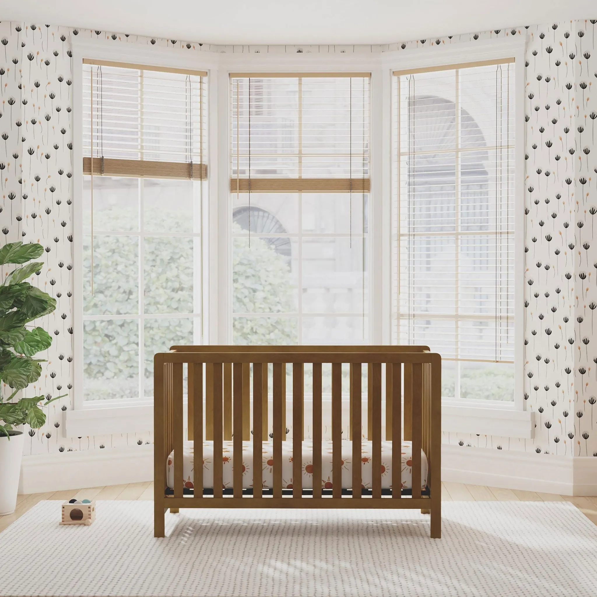 DaVinci Cribs & Mattresses|Cribs & Mattresses>Colby 4-in-1 Convertible Crib - Walnut
