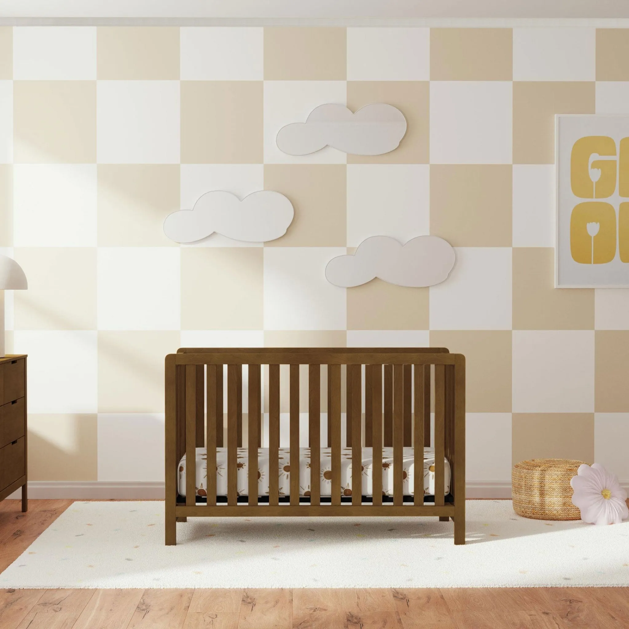 DaVinci Cribs & Mattresses|Cribs & Mattresses>Colby 4-in-1 Convertible Crib - Walnut