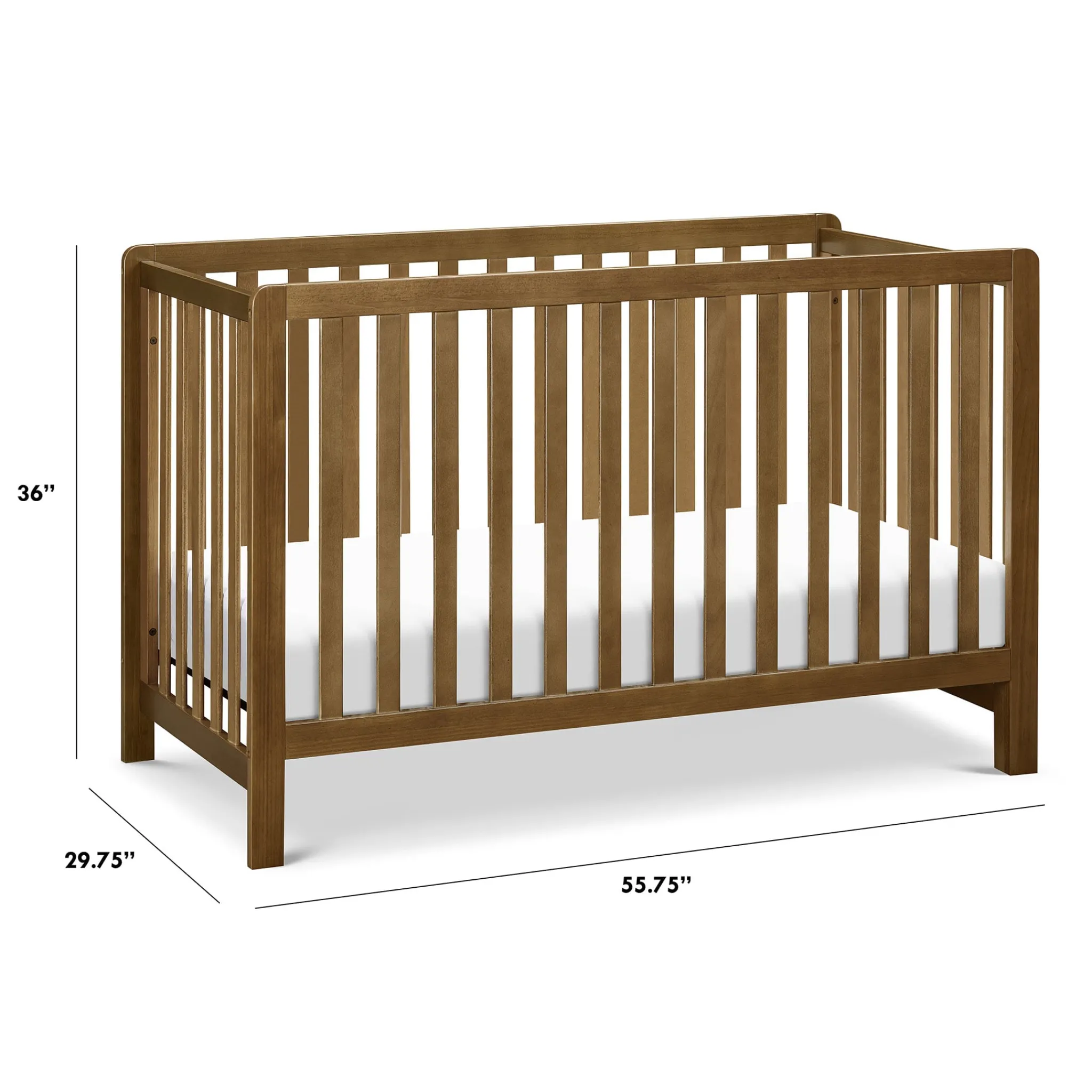 DaVinci Cribs & Mattresses|Cribs & Mattresses>Colby 4-in-1 Convertible Crib - Walnut