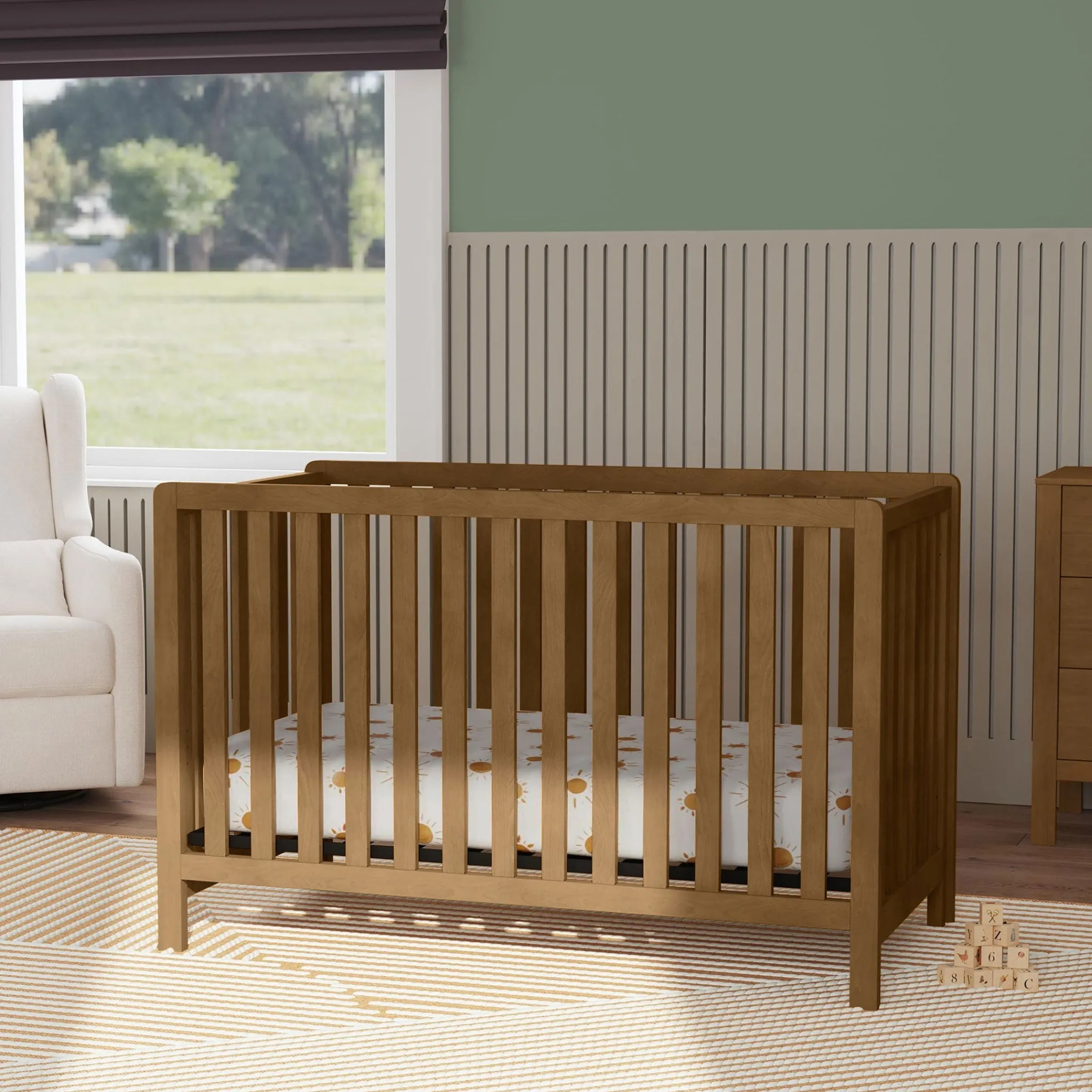 DaVinci Cribs & Mattresses|Cribs & Mattresses>Colby 4-in-1 Convertible Crib - Walnut