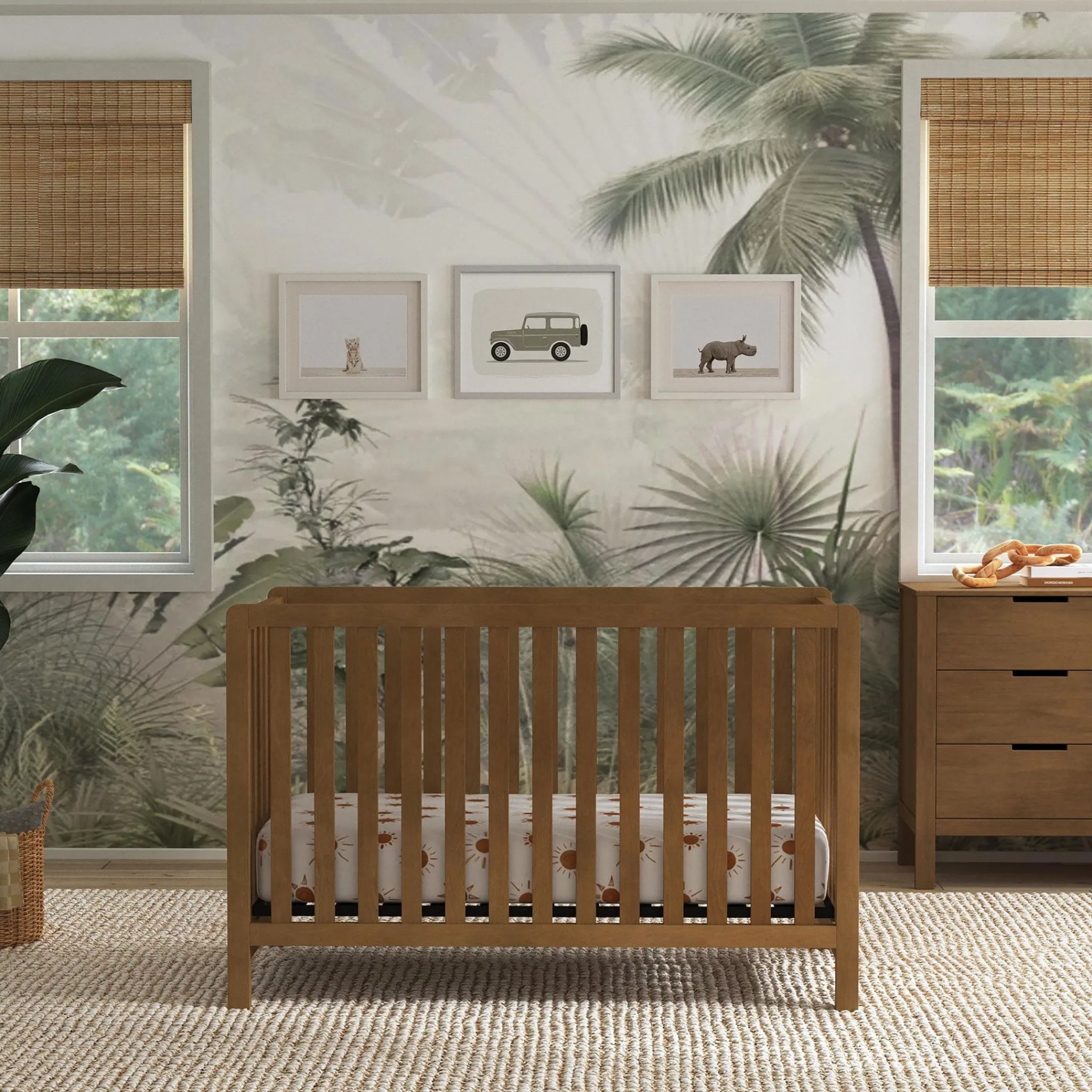 DaVinci Cribs & Mattresses|Cribs & Mattresses>Colby 4-in-1 Convertible Crib - Walnut