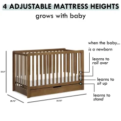 DaVinci Colby 4-in-1 Convertible Crib with Trundle Drawer - Walnut
