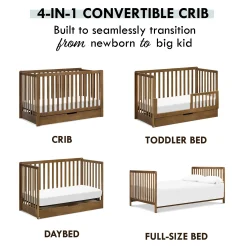 DaVinci Colby 4-in-1 Convertible Crib with Trundle Drawer - Walnut