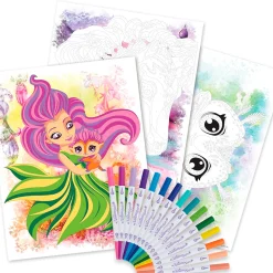 Kids Amuze Color By Number Book Set Nebulous Stars - Nenuphia & Lilya