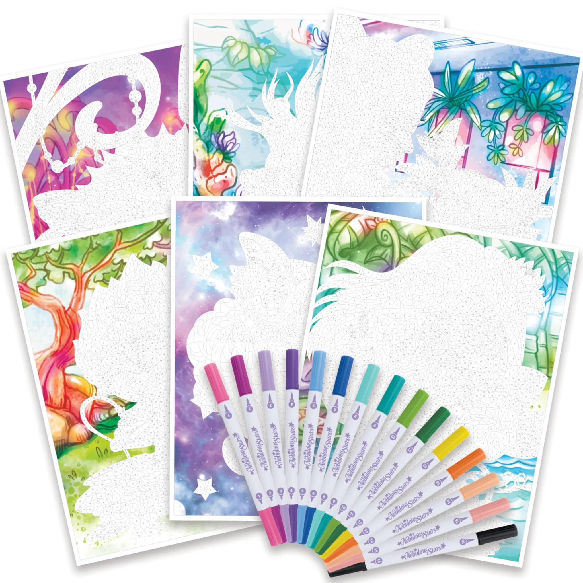 Kids Amuze Diy & Activities>Color By Number Nebulous Stars - Mystery