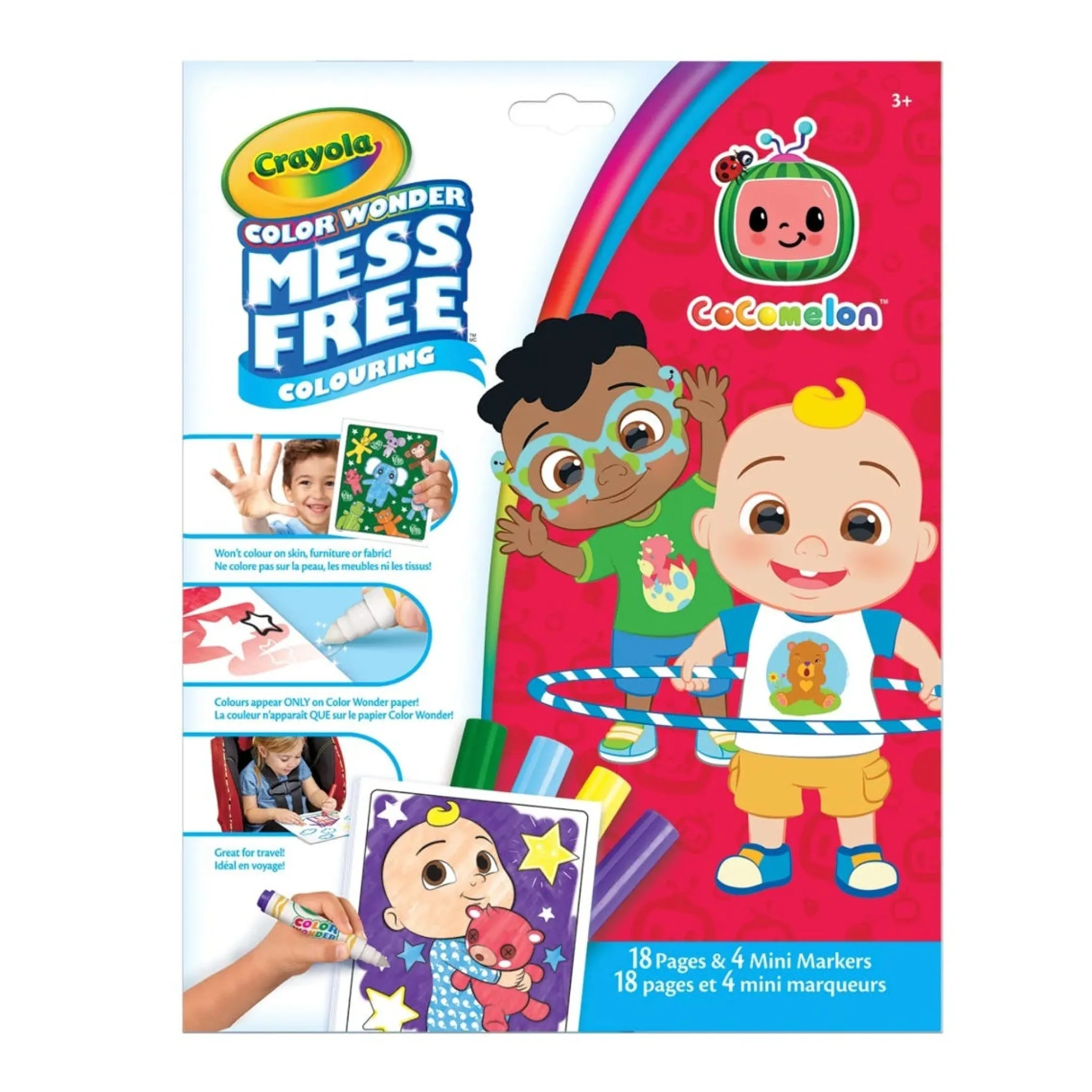 Kids Crayola Diy & Activities>Color Wonder Mess-Free Colouring Pages & Markers - Cocomelon