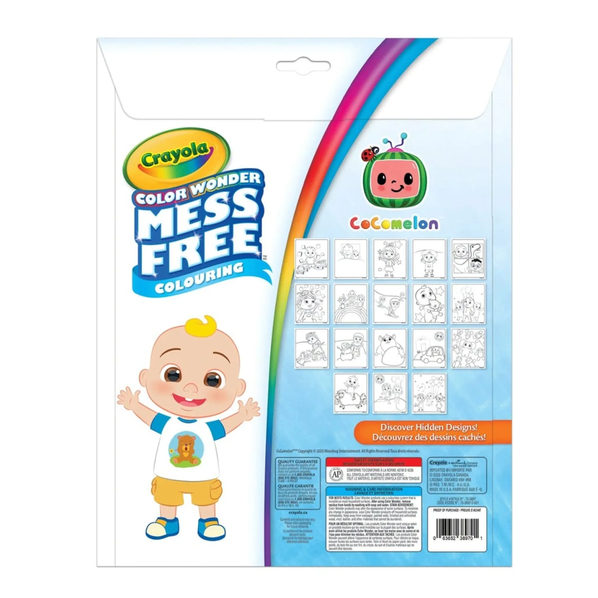 Kids Crayola Diy & Activities>Color Wonder Mess-Free Colouring Pages & Markers - Cocomelon