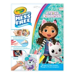 Kids Crayola Color Wonder Mess-Free Colouring Pages & Mini Markers - Gabby's Dollhouse