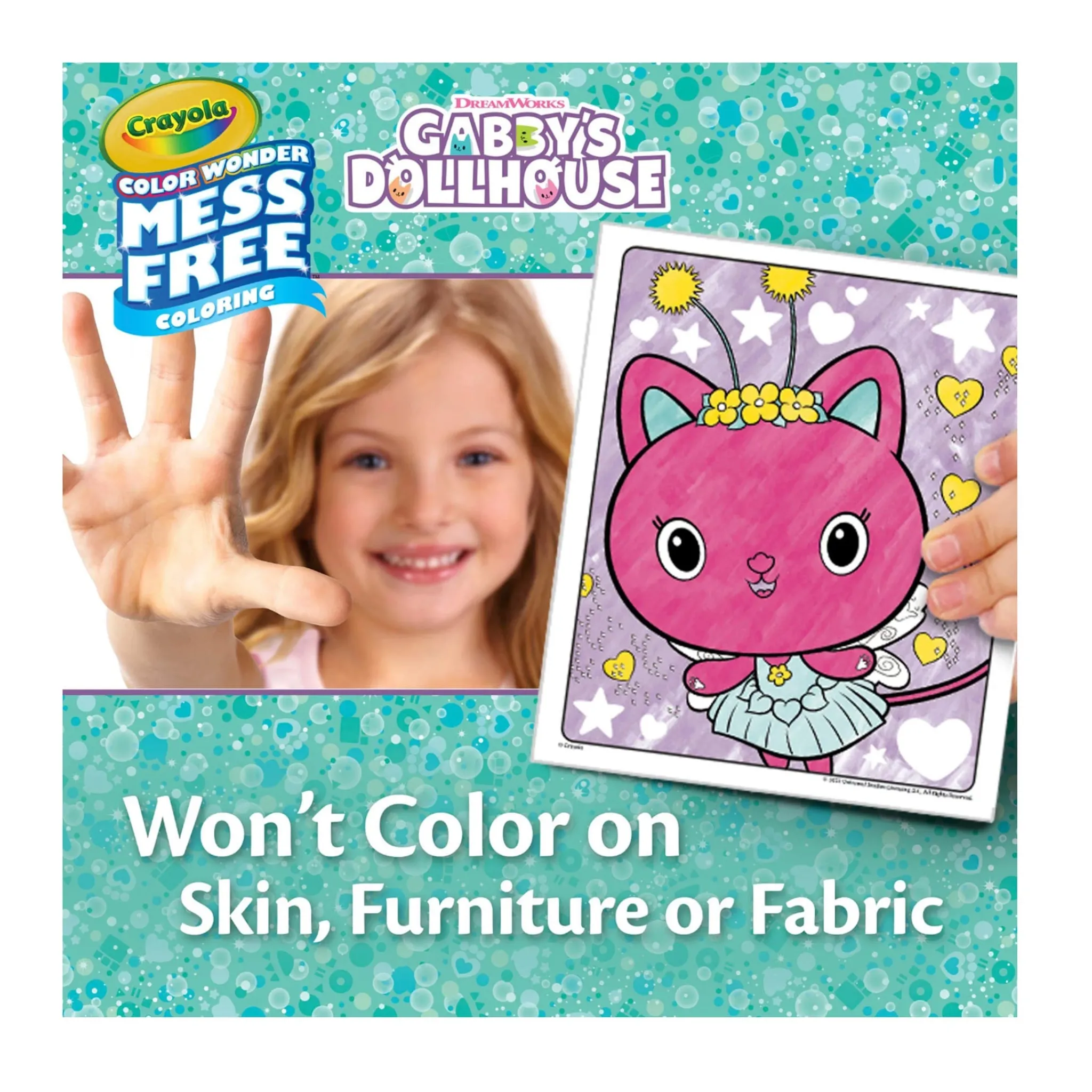 Kids Crayola Color Wonder Mess-Free Colouring Pages & Mini Markers - Gabby's Dollhouse