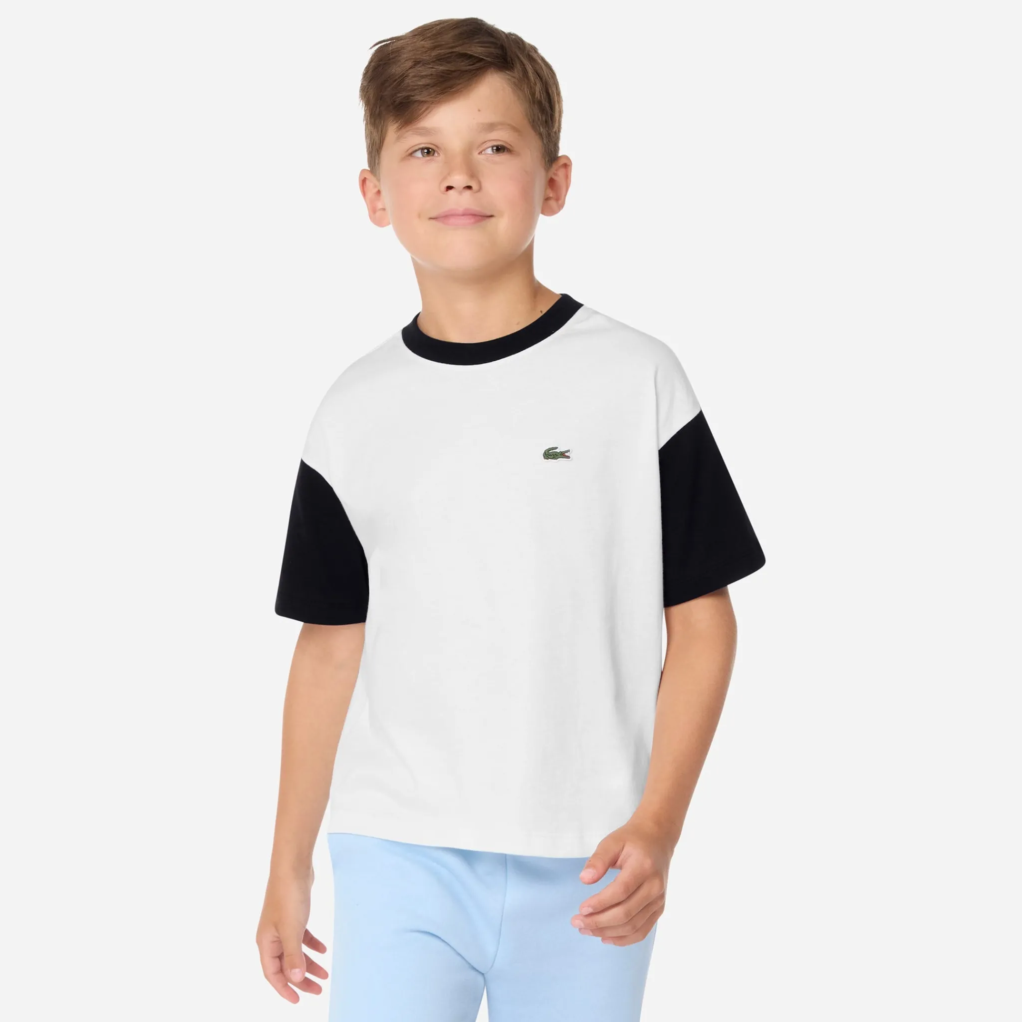 Kids/BOY Lacoste Tops>Colorblock Relaxed T-shirt 4-7y