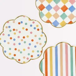 Meri Meri Colorful Pattern Dinner Plates (8)