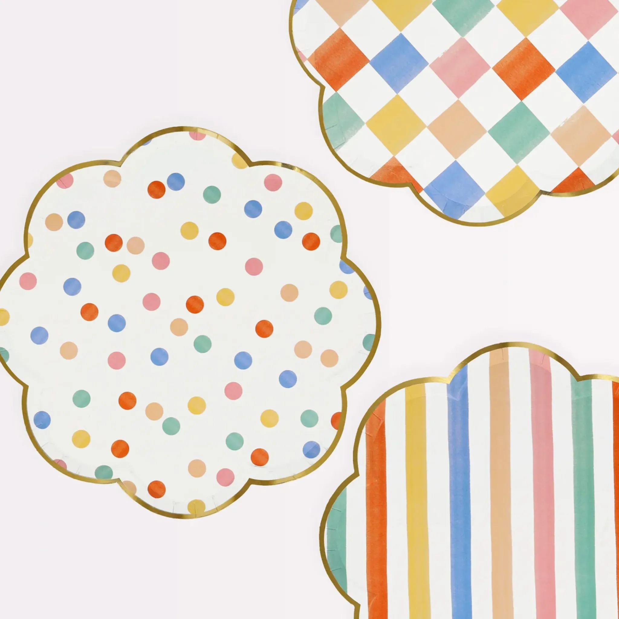 Meri Meri Colorful Pattern Dinner Plates (8)