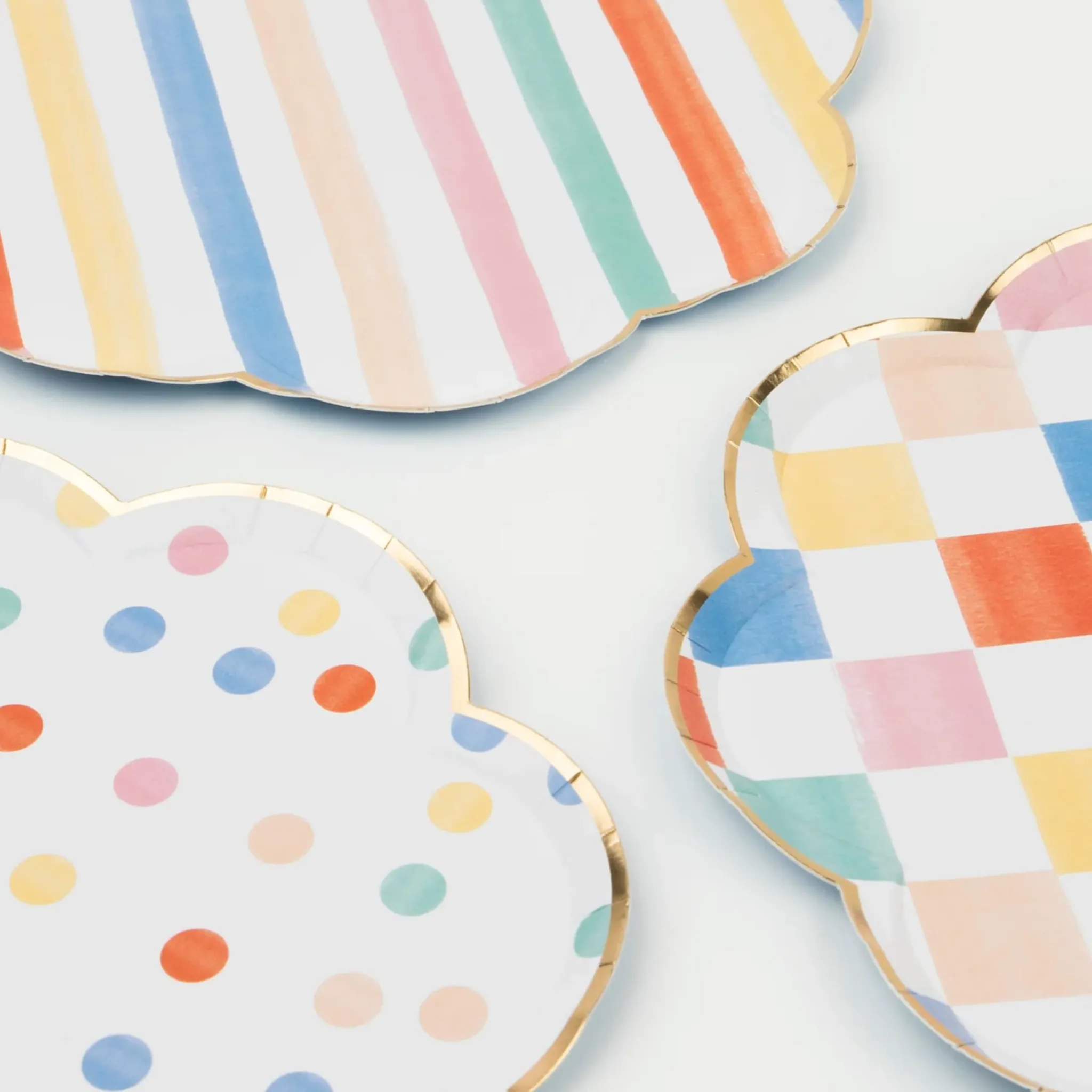 Meri Meri Colorful Pattern Dinner Plates (8)