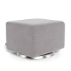 Monte Como Ottoman - Pebble Grey / Steel
