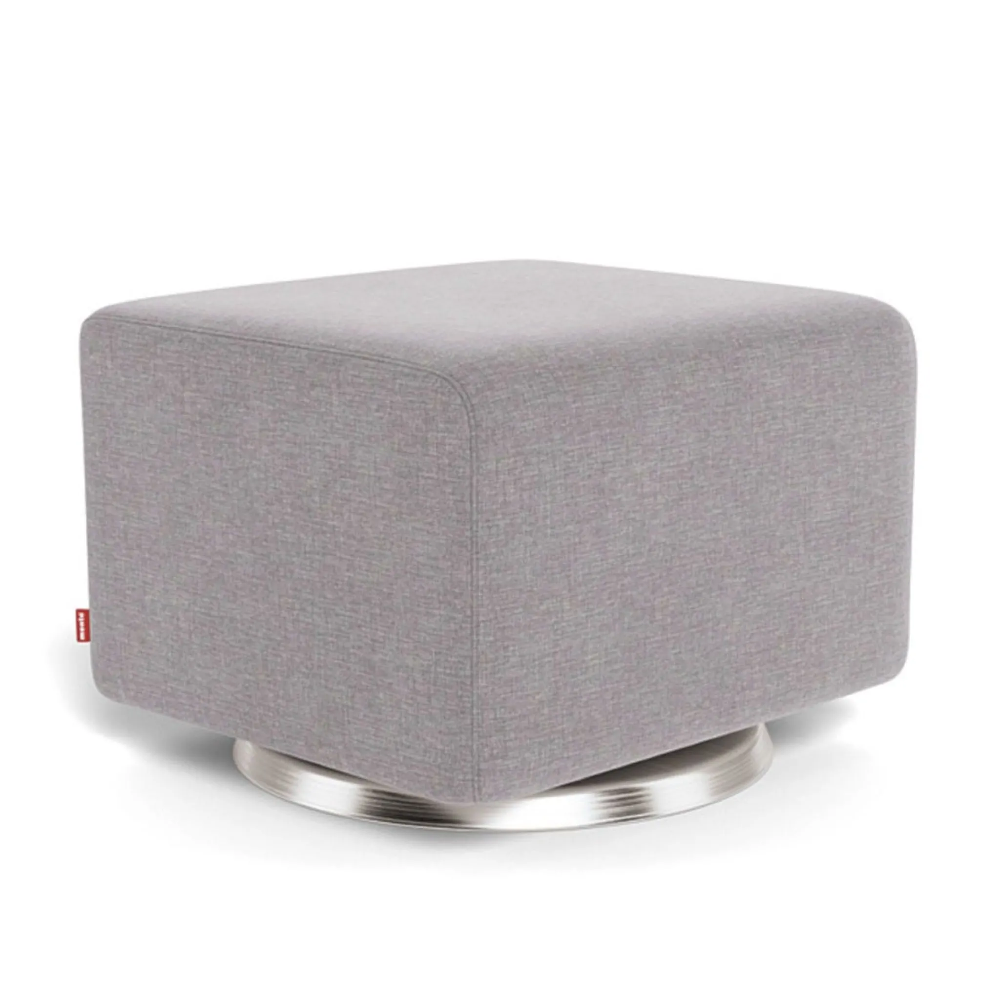 Monte Como Ottoman - Pebble Grey / Steel