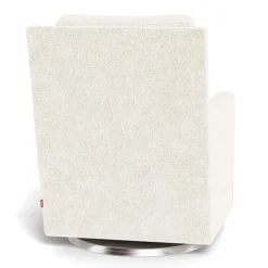 Monte Como Rocking and Swivel Armchair - White Faux Sheepskin / Steel