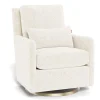 Monte Como Rocking and Swivel Armchair - White Faux Sheepskin / Gold