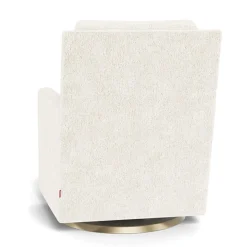 Monte Como Rocking and Swivel Armchair - White Faux Sheepskin / Gold