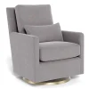 Monte Gliders & Rocking Chairs|Gliders & Rocking Chairs>Como Rocking and Swivel Armchair - Pebble Grey / Gold