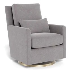 Monte Gliders & Rocking Chairs|Gliders & Rocking Chairs>Como Rocking and Swivel Armchair - Pebble Grey / Gold