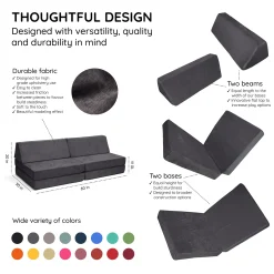 Go Coconut Complete Modular Sofa - Charcoal