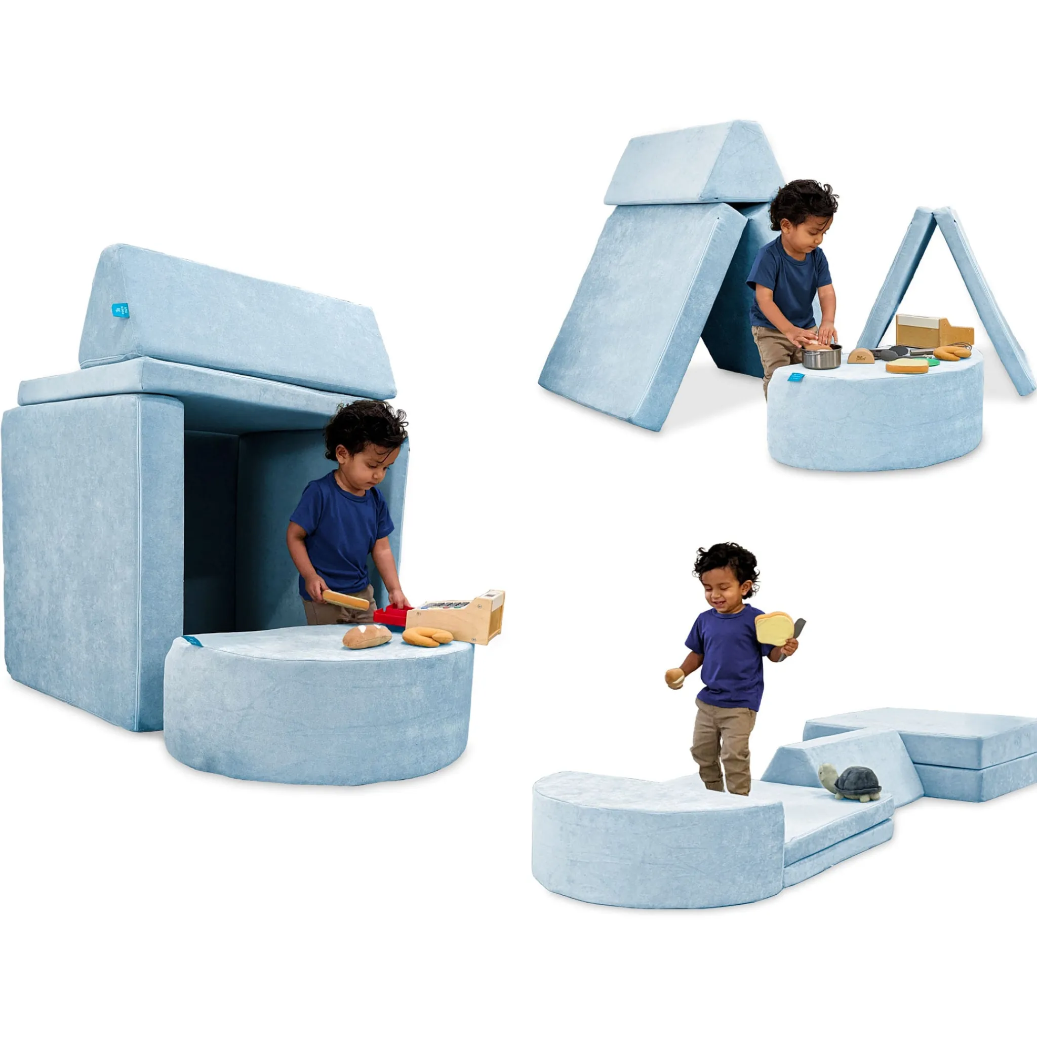 Go Coconut Kid'S Tables & Chairs>Complete Modular Sofa - Polar Plush
