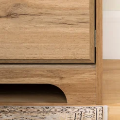 South Shore Computer Desk with Hutch - Versa Nordik Oak