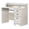 South Shore Desk>Computer Desk with Hutch - Versa Winter Oak