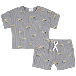 BOY Firsts par Petit Lem Construction 2pc Set 3-24m