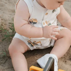 BOY Firsts par Petit Lem Construction Romper 3-24m