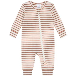 BOY Firsts par Petit Lem Construction Striped Pajamas