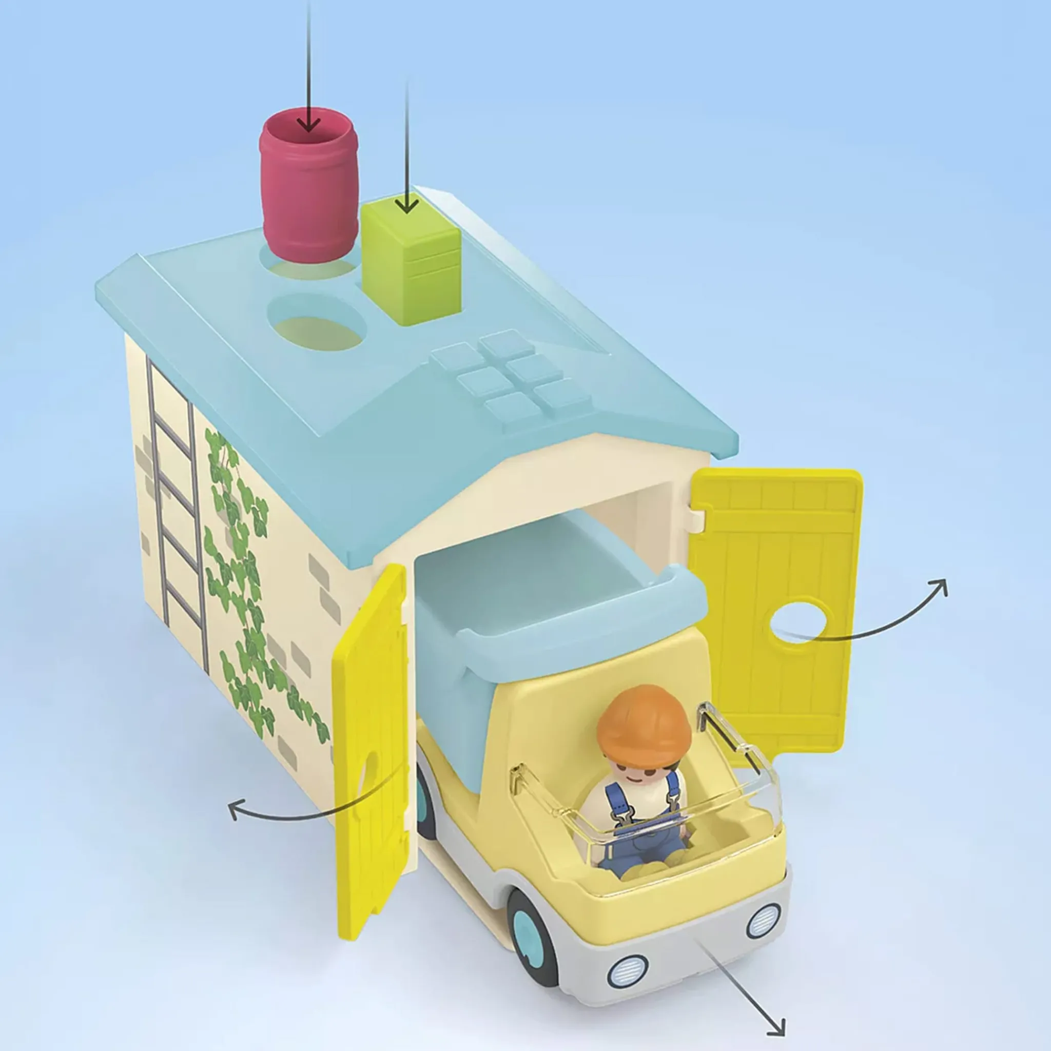 Kids Playmobil Assembly & Construction>Contruction Truck With Garage
