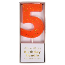 Meri Meri Coral Number 5 Candle
