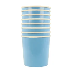Meri Meri Party Supplies>Cornflower Blue Cups (8)