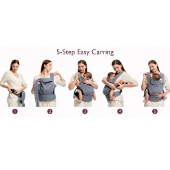 Momcozy Coton Baby Carrier 3-24m - Black