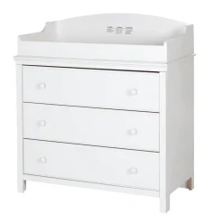 South Shore Cotton Candy Changing Table with Drawers - Pure White
