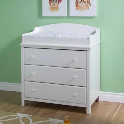 South Shore Cotton Candy Changing Table with Drawers - Pure White