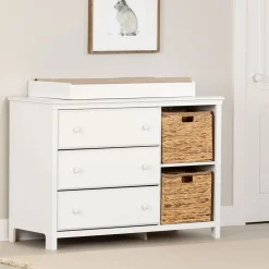 South Shore Changing Tables>Cotton Candy Changing Table - Pure White