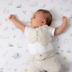 Kids Living Textiles Cotton Jersey Fitted Crib Sheet - Goosey Goosey