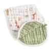 Aden + Anais Cotton Muslin Burpy Bib - Sage Woodland