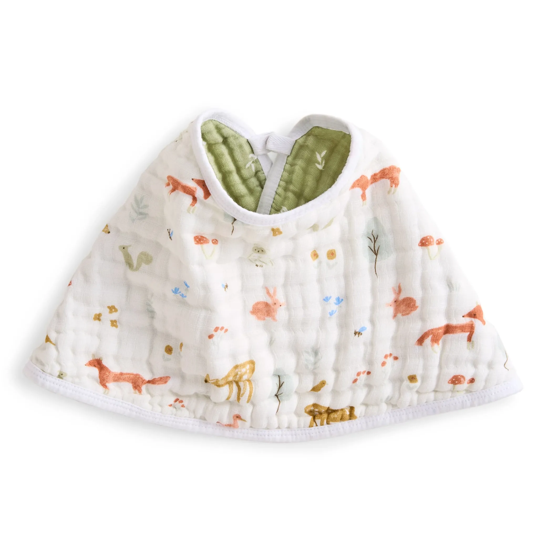 Aden + Anais Cotton Muslin Burpy Bib - Sage Woodland