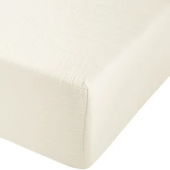 Kids Jasxtek Sheets|Bedding>Cotton Muslin Crib Sheet - coconut Milk