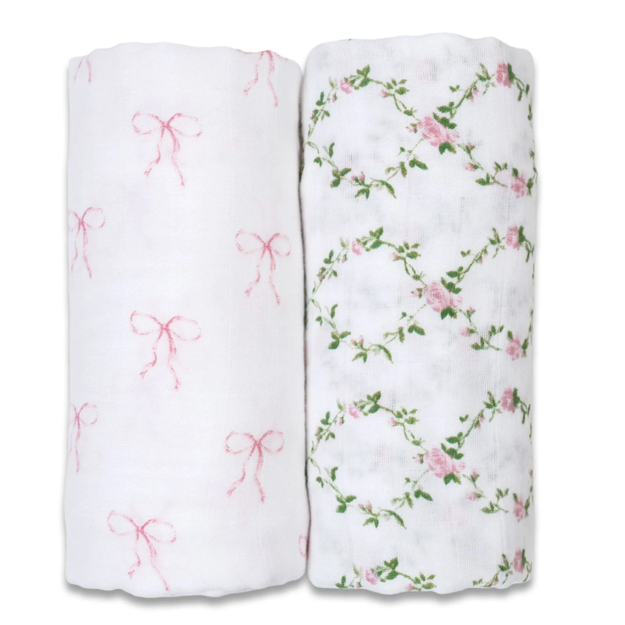 Kids Lulujo Cotton Muslin Swaddle (2) - Bows